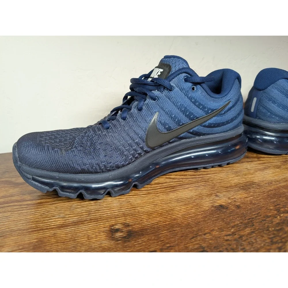 Nike Air Max 2017 Mens Navy Blue Running Shoes Size 8